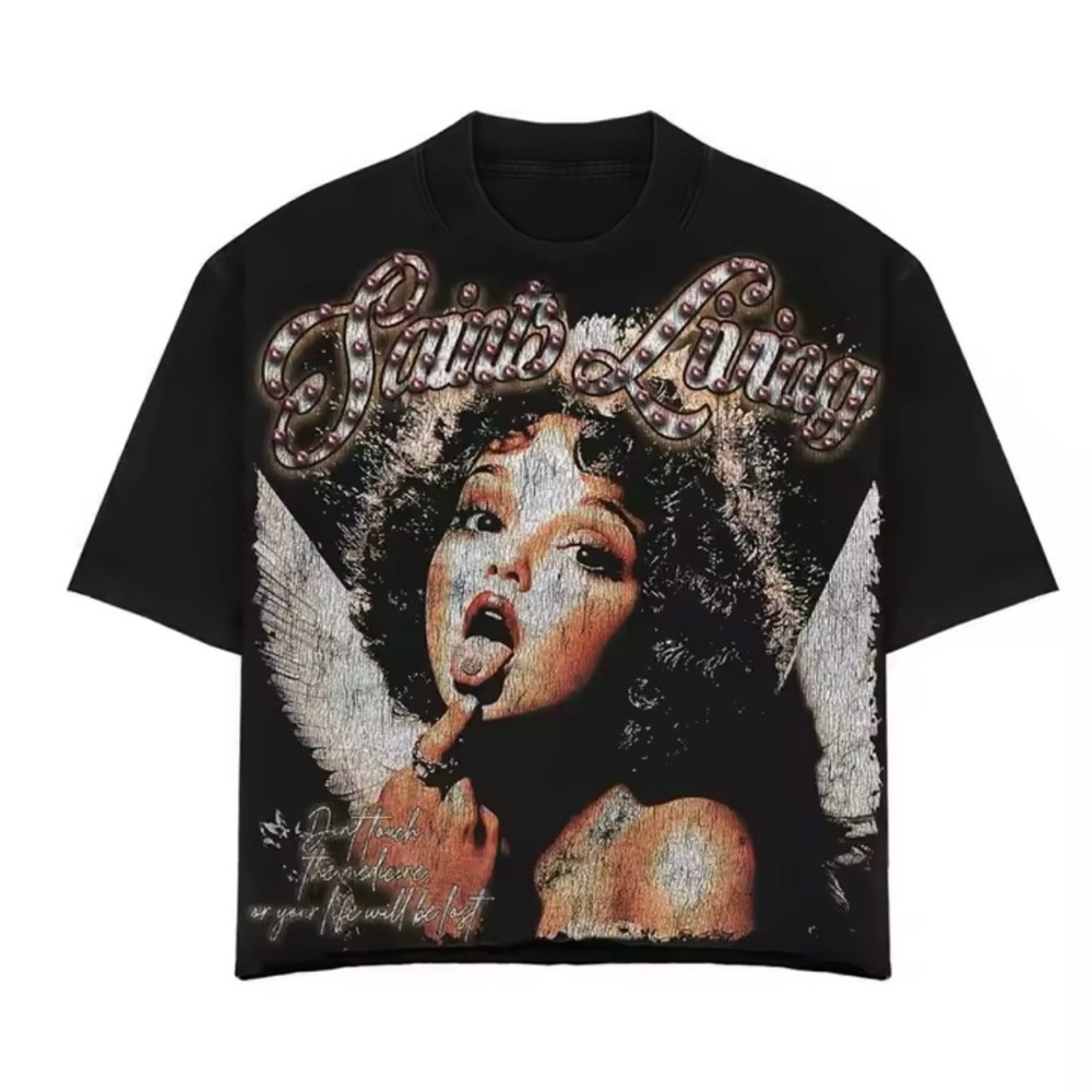 & Other Stories Black Graphic Tee